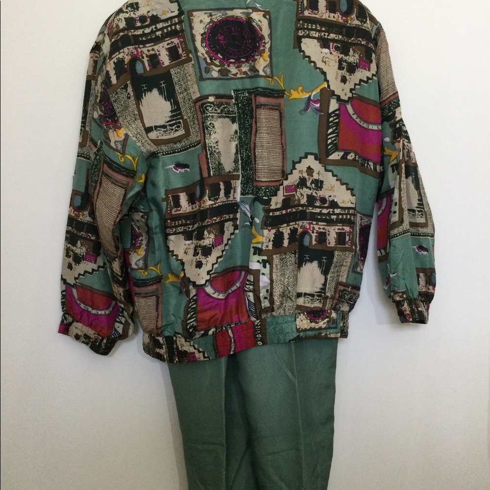 Vintage Coordinate silk “athletic suit”